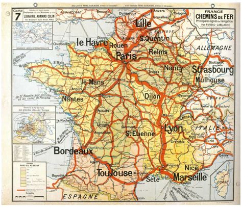 The French Railway System In The 30s This Map Is Ment To Be Hung In
