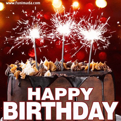 Spectacular Sparkling Chocolate Cake Happy Birthday  — Download On