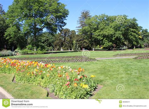 Landscape Garden Beds At Ballarat Botanic Gardens Stock Image Image