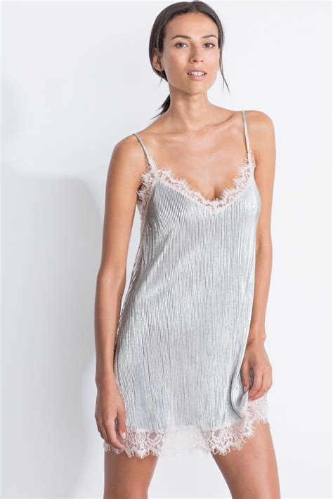 Womensecret Silver Lace Nightgown Lencería De Encaje Camisones