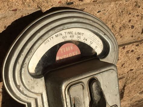 Vintage Metal Coin Op Parking Meter