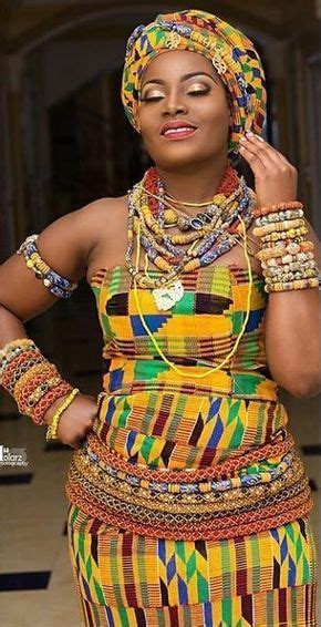 Ghana Kente With African Beads African Fashion Ankara Kitenge