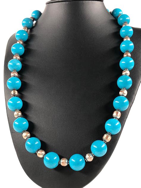 Lot Navajo Turquoise Magnesite Beaded Necklace