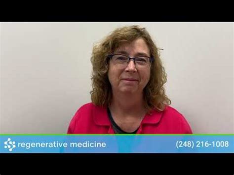 Patient Testimonial Michigan Center For Regenerative Medicine Youtube