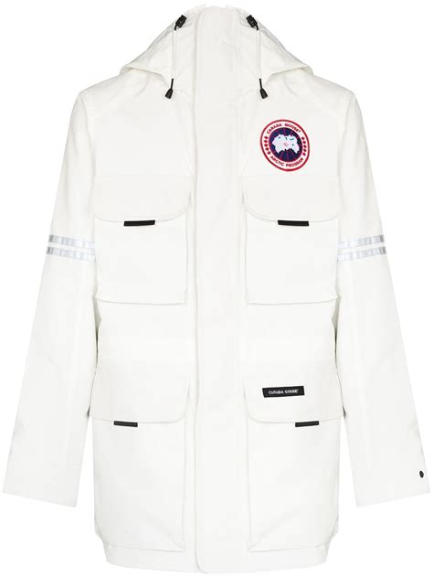 canada goose science research hooded jacket farfetch