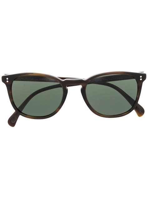 Oliver Peoples Finley Esq Rectangle Frame Sunglasses Farfetch