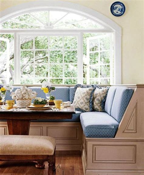 It seats more people than chairs could in a small space; 29 Breakfast Corner Nook Design Ideas - DigsDigs
