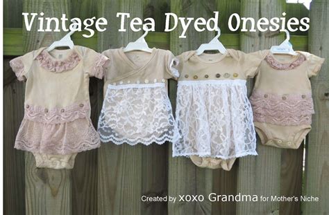 Vintage Tea Dyed Onesies Complete Instructions On How To Made These