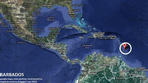 barbados mapa satelital