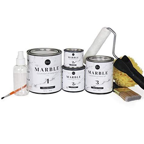 Start painting by dipping the sea sponge into the lightest gray paint and dabbing it on to create the light/dark marble variations. You Can DIY Your Own Faux-Marble Counters for Just $90 ...