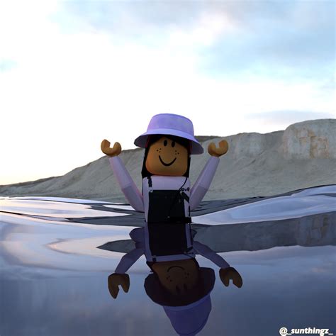 Summer Aesthetic Roblox Girl Gfx Roblox Profile Picture Black Hair