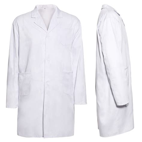 Mens Doctor Costume Lab Coat Scientist Medical Surgeon Technician Work