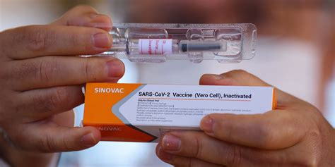The coronavac vaccine, developed by sinovac. China approves Sinovac's COVID-19 vaccine candidate for ...