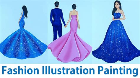 Dresses Designing Drawing Compilation Speed Drawing Youtube