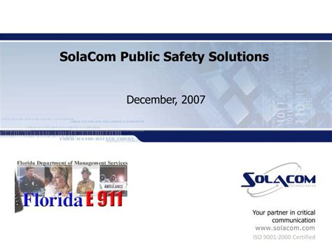 Ppt Solacom Public Safety Solutions Powerpoint Presentation Free