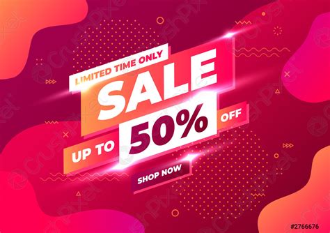 Sale Banner Template Design Limited Time Only Sale Up To Stock Vector