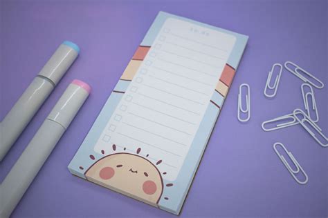 Cute Pastel To Do List Notepad Magnetic Shopping List Desk Etsy