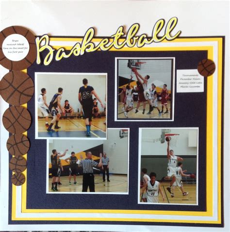 Basketball Scrapbook Page Layouts Scrapbook Titles