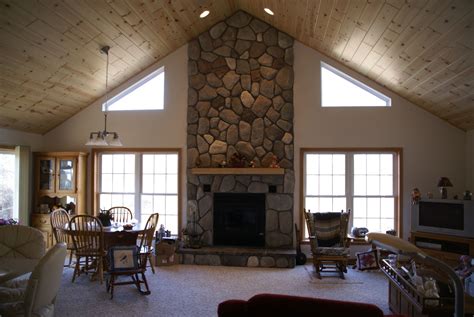 Choose from cleat coat or several stain colors. True Vault Ranch with knotty pine ceiling! | Modular home ...