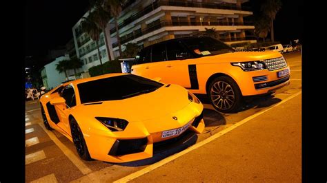 Part 1 Epic Orange Duo Lamborghini Aventador And Range Rover Startup