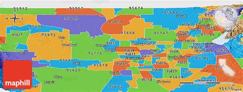 Sacramento Area Zip Code Map Map