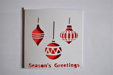 Sweet Pea Design Christmas Bauble Laser Cut Card
