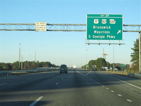Georgia Interstate 95 Northbound Cross Country Roads