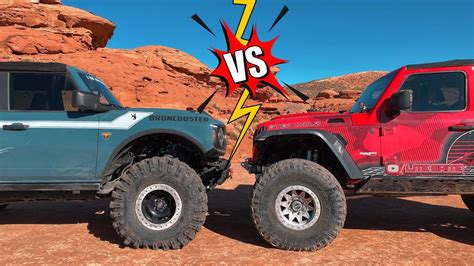 Ford Bronco Vs Jeep Wrangler Can It Rock Crawl Youtube