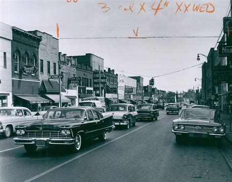 Front Street Traffic Cuyahoga Falls 1960 Photograph Of Cars Driving