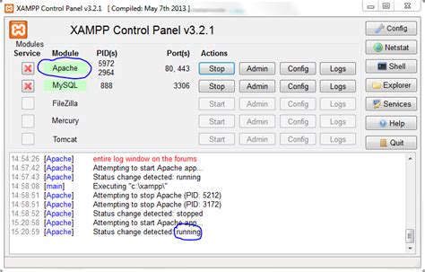 Xampp Error Port In Use By Unable To Open Process With Pid