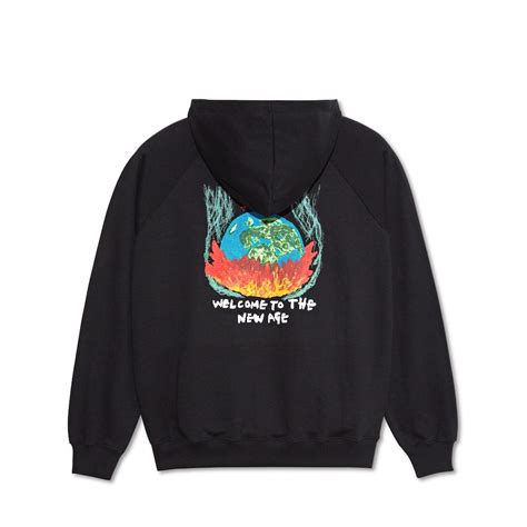 Polar Skate Co Default Zip Hoodie Welcome To The New Age Black