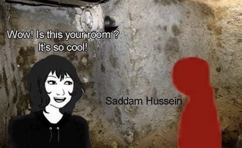 Wow This Is Your Room Saddam Husseins Hiding Place Know Your Meme