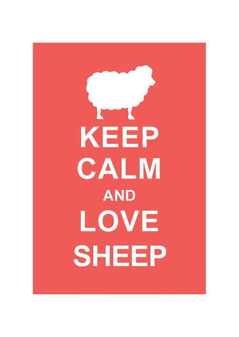Keep Calm And Love Sheep Instant Download Cute Animal Print Etsy