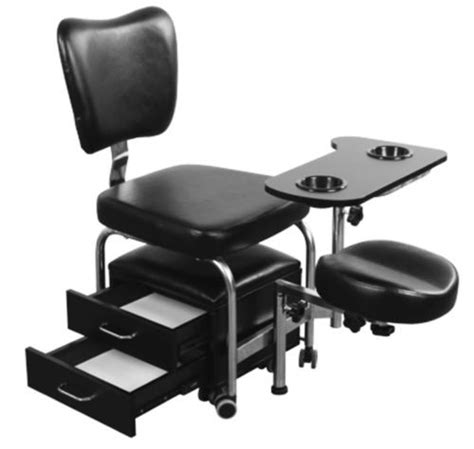 Manicure Pedicure Nail Station Salon Chair Beauty Table Desk Stool Spa Drawers Click