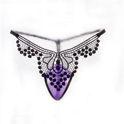 Wire Royal Embroidery Panty Sexy Low Waist Lace Embroidered T Female
