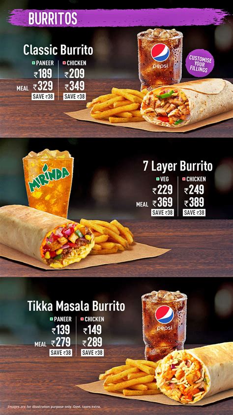 Menu Of Taco Bell Chinchwad Pune Dineout