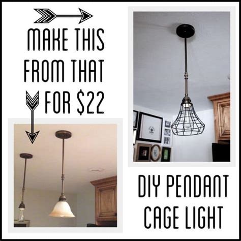 Diy Industrial Pendant Cage Light