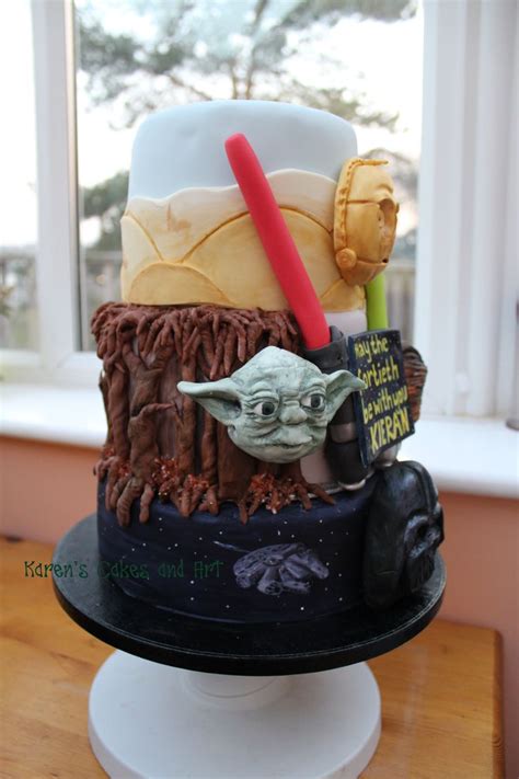 Star Wars Birthdaywedding Cake C3po Darth Vader Chewcacca Yoda