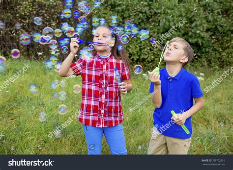 Kids Playing Bubbles Stock Photo 765772510 Shutterstock
