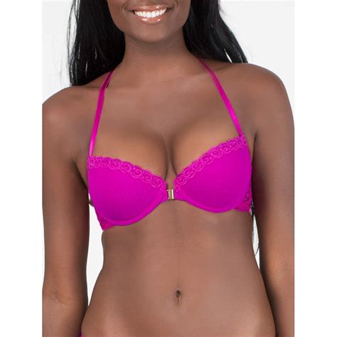 Smart And Sexy Womens Signature Lace Front Close Demi Push Up