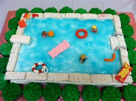Swimming Pool Cake Pool Cake Pool Party Cakes Pool Birthday Cakes