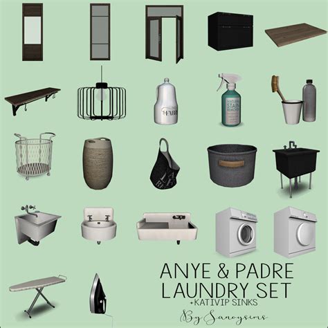 Sims 4 Ccs The Best Anye Laundry Room Set By Sanoysims