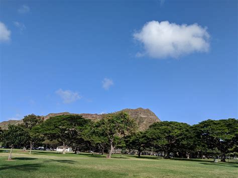 Kapiolani Park At During Day With Diamond Head And Clouds Flickr