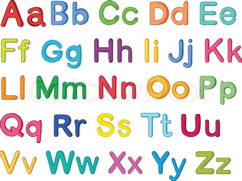 English Alphabets Stock Vector Colourbox