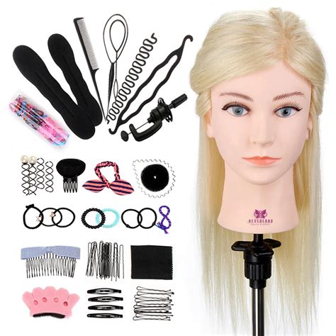 Hairdressing Cosmetology Salon Mannequin Head Maniqui 100 Real Human Hair Professional Training