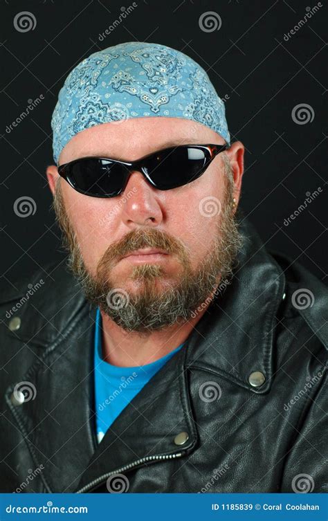 Biker Dude Stock Image Image Of Beard Manly Potent 1185839