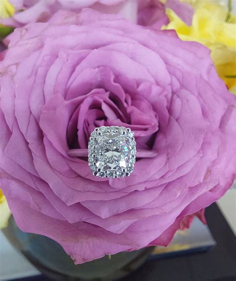 Cushion Cut Lab Grown Diamond Engagement Ring 129 Carat Pura Luxury