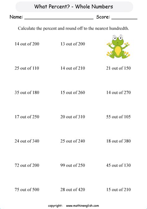 Finding Percent Of A Number Worksheets