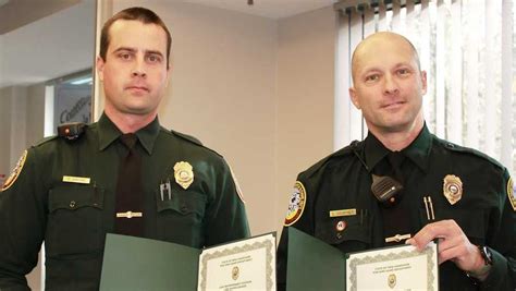 (read some unsolicited testimonials from our customers) 2. Two Fish and Game officers presented with Life Saving Award