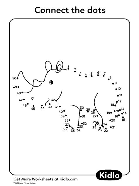 Connect The Dots 1 50 Activity Worksheet 08